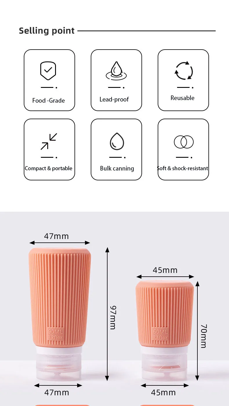 Silicone dispensing bottles