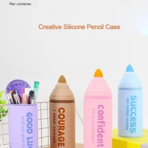 Silicone pen container