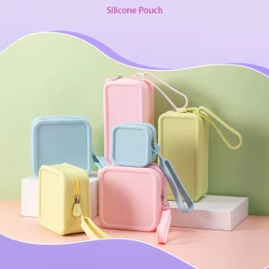 Silicone Pouch Minimalist Square Sugar Lipstick Coin Purse