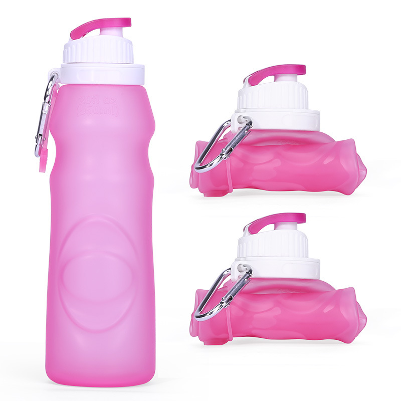 Collapsible silicone water bottle