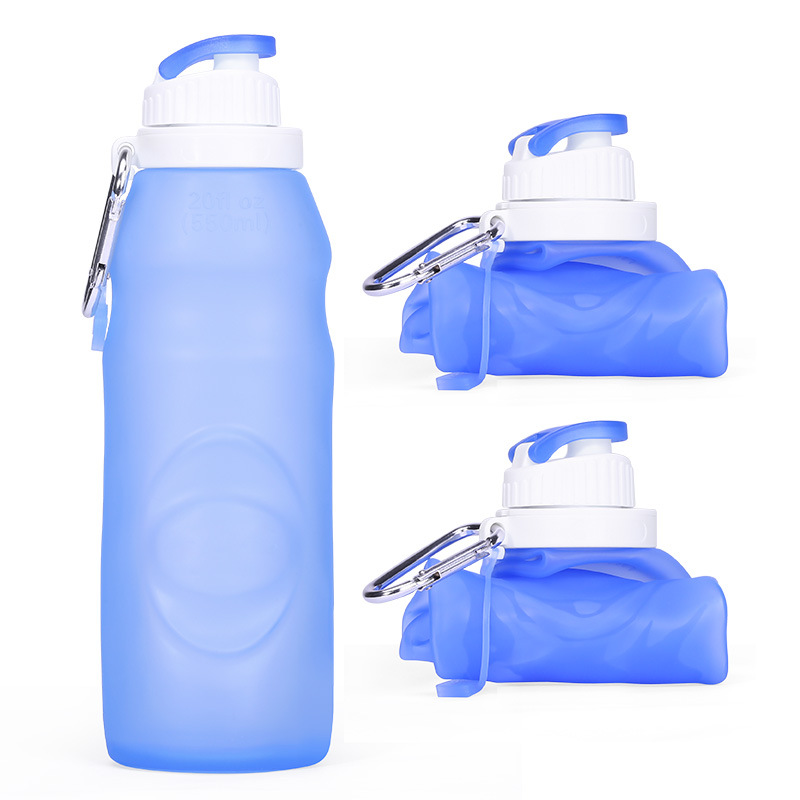 Collapsible silicone water bottle