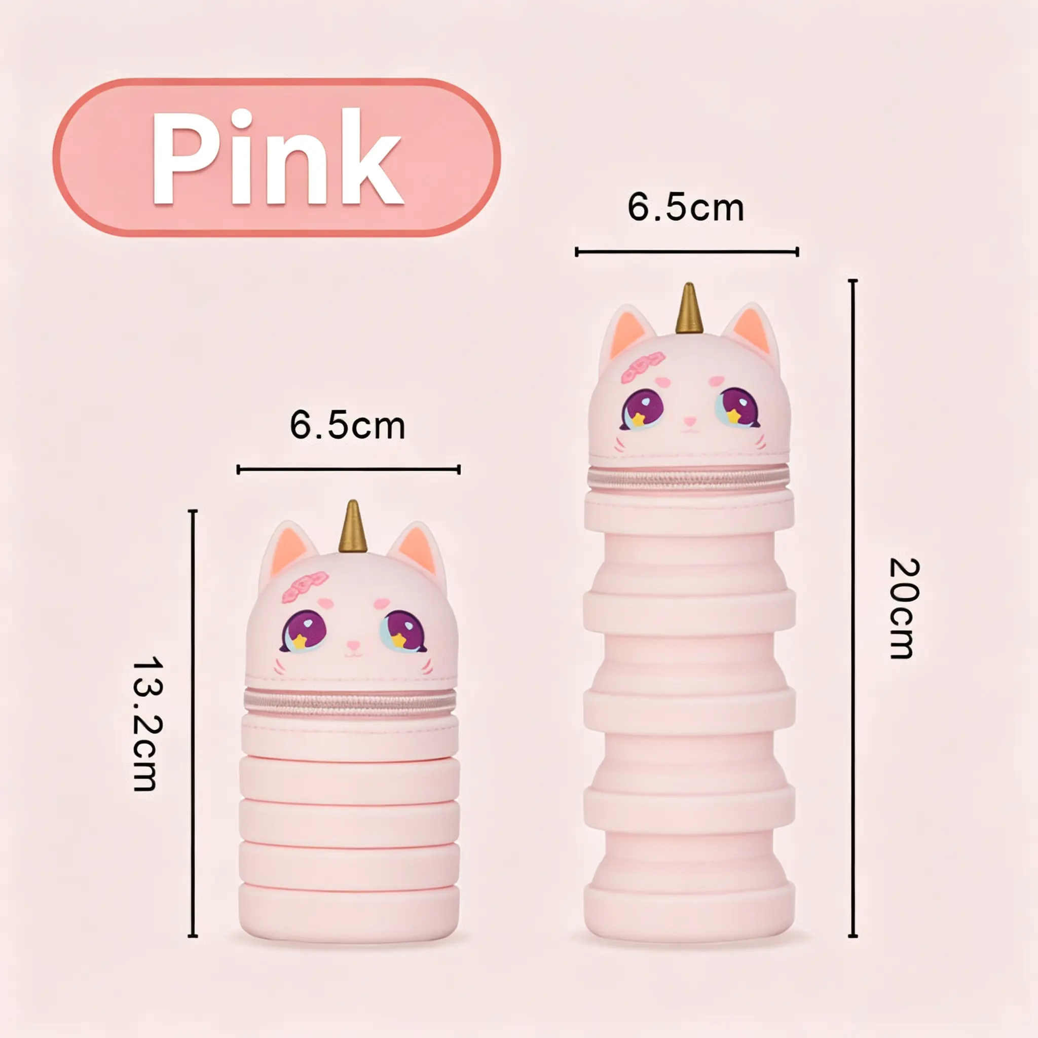 Pink silicone pen holder