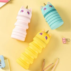 foldable silicone pencil case