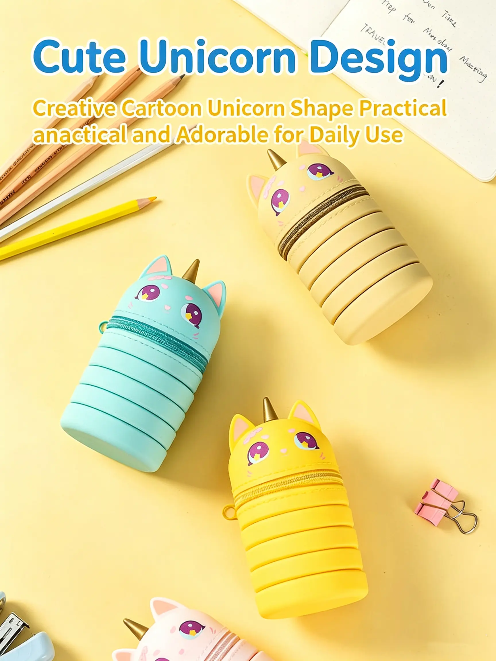 foldable silicone pen holder